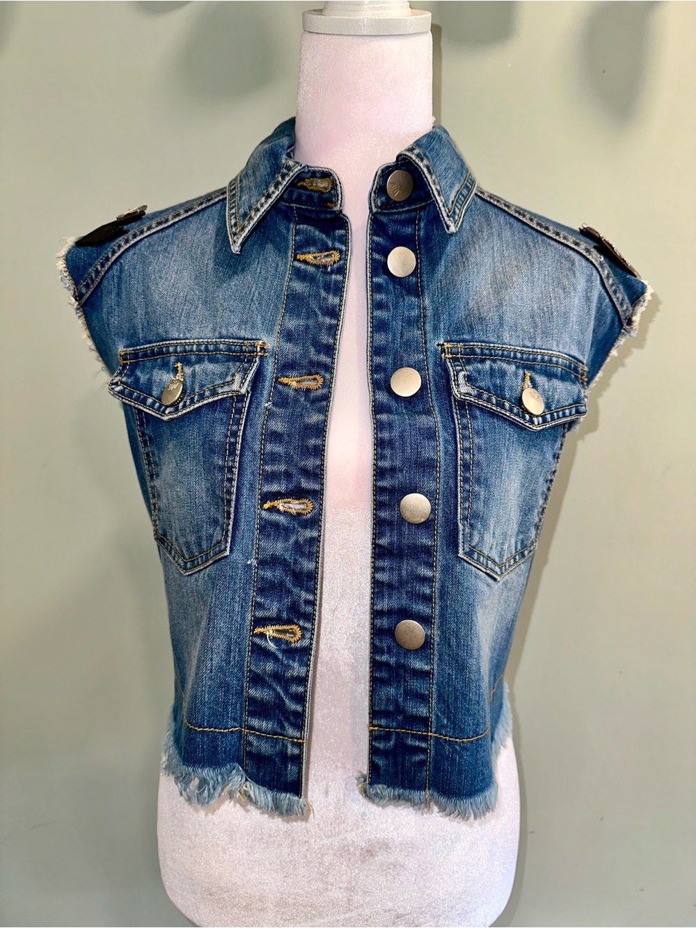 Jijil Light Blue Denim Vest with Tag